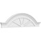Ekena Millwork Segment Arch W/ Flankers 4 Spoke Architectural Grade PVC Pediment, 60"W x 16"H x 2-1/2"P PEDPS060X160SGF04 - alternate 1
